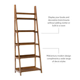 Melissa Mid-Century Bookcase, Walnut by Linon Large Linon