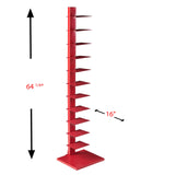 SEI Furniture Stewartby Spine Tower Shelf - Valiant Poppy, Red SEI Furniture