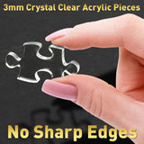 Funwares ImPuzzable Insanely Impossible Puzzle: Clear Acrylic Jigsaw Puzzle for Adults, Every Piece Unique, False Edges, False Corners, Hardest Puzzle for Adults, White Elephant Gift! 200 Piece Puzzle Funwares