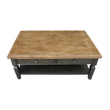 IC International Concepts Vista Coffee Table, 20", Hickory/Washed Coal IC International Concepts