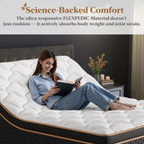 King Mattress 14 Inch, Cooling Hybrid Bed in a Box, Individual Pocket Springs, Motion Isolation, Targeted Hip/Shoulder/Lumbar Support, Fiberglass-Free, Ergonomic Zones, 365-Night Trial, CertiPUR-US FP FLEXPEDIC
