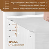 Yaheetech 6-Tier Open Bookcase and Bookshelf, Modern Simple Floor Standing Display Storage Shelves with Top Open Compartment for Home Office, Living Room, Bed Room - White Yaheetech