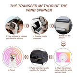 5pcs 4 Inch Sublimation Wind Spinner, Sublimation Blanks Spinners 3D Wind Spinners Aluminum Wind Spinners Hanging for Indoor Outdoor Garden Lawn Yard Decoration BOXOB