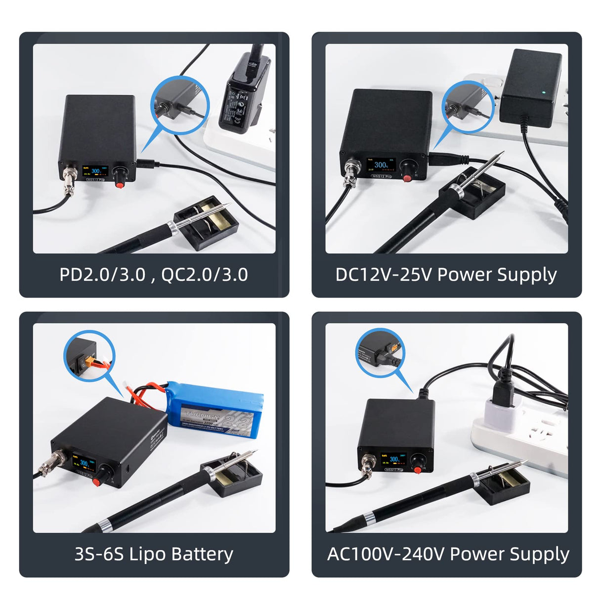 SEQURE MSS12 Pro 70W Digital Soldering Iron Station Kit, Auto Sleep & Calibration, °C/ºF Conversion, PD/DC Power Input, 4 Solder Iron Tips, LCD Display Welding Tool SEQURE