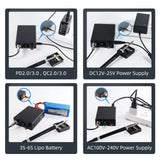 SEQURE MSS12 Pro 70W Digital Soldering Iron Station Kit, Auto Sleep & Calibration, °C/ºF Conversion, PD/DC Power Input, 4 Solder Iron Tips, LCD Display Welding Tool SEQURE