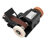 YIYIBYUS Mini Electric Belt Sander Polishing Grinding Knife DIY Sharpener Machine Sharpener w/Belts Adjustable Speed Table Top Grinder Polisher for DIY Wood Sanding Tool Metal Knife Leather YIYIBYUS