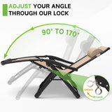 ZENPETIO 29In XL Zero Gravity Chair w/Cushion, Zero Gravity Recliner Lounge Chair for Indoor and Outdoor, Reclining Camping Chair for Lawn, Anti Gravity Chair with Cup Holder and Footrest, 440LBS ZENPETIO