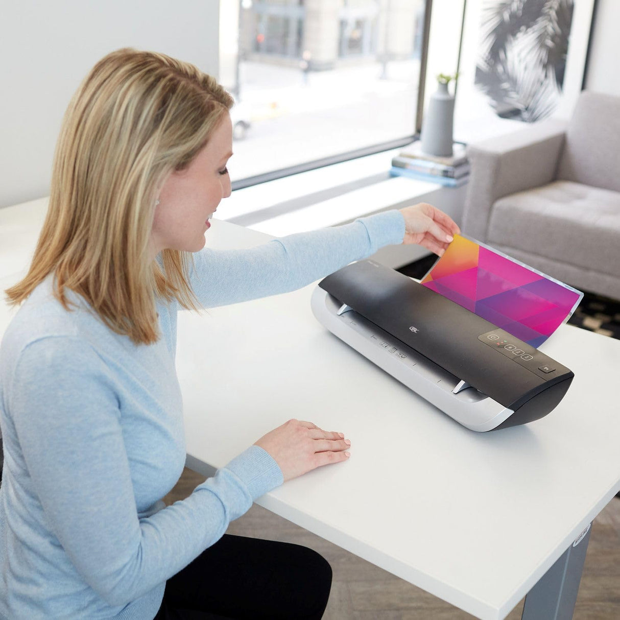 GBC Thermal Laminator Machine, Fusion 3100L, 12 Inch, 1 Min Warm-up, 3-7 Mil, with 30 EZUse Laminating Pouches for Home, Office and Classroom, Black (1703076) GBC