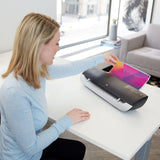 GBC Thermal Laminator Machine, Fusion 3100L, 12 Inch, 1 Min Warm-up, 3-7 Mil, with 30 EZUse Laminating Pouches for Home, Office and Classroom, Black (1703076) GBC