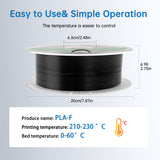 PLA Plus (PLA-F) 3D Printer Filament 1.75mm ±0.02mm - 1KG(2.2LBS) Black - High Strength & Enhanced Layer Adhesion - Precision Spooling for FDM 3D Printers Lotactree