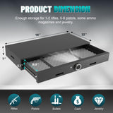 Eltean Under Bed Gun Safe for Rifles and Pistols, Gun Storage Safe Drawer,Rifle Safe with Upgraded Digital Panel, Shotgun Cabinet with LED Lights, Quick Access Eltean