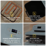 HTVRONT Auto Heat Press Machine for T Shirts & HTVRONT 12 Pcs 3D Puff Vinyl Heat Transfer for Cricut & Cameo HTVRONT