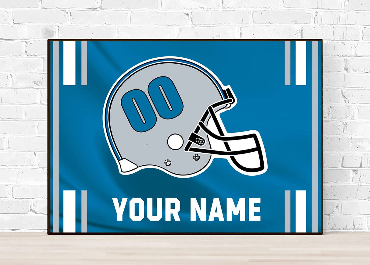 Bysincy Custom Football Diamond Painting with Name and Number, Customized Sports Fan Flag Painting with Helmet, Personnalized Football Diamond Art for Home Decor (32 Design Styles) Bysincy