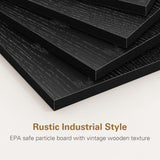 Anycoo Bakers Rack with 3 Power Outlets, 4-Tier Kitchen Microwave Stand with Storage, Freestanding Kitchen Shelf Stand 23.6”L x 15.7”W x 51.2”H, Coffee Bar Table, Black Anycoo