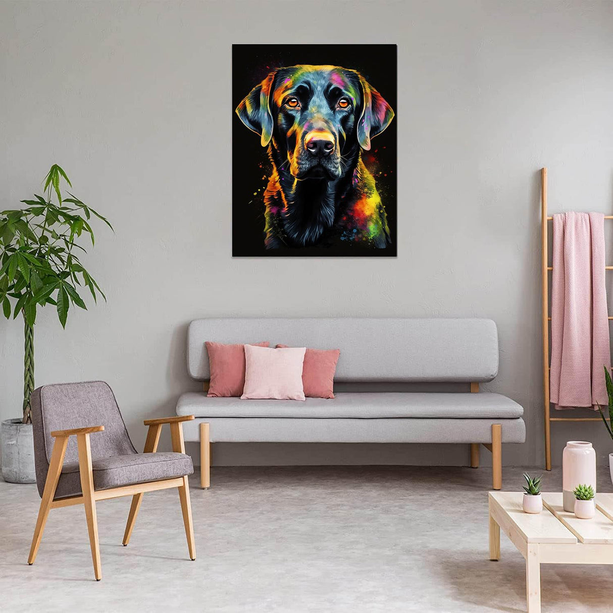 EIBEILI Diamond Painting Kits for Adults DIY 5D Diamond Art Paint with Round Diamonds Full Drill Gem Dog Art Painting Kit for Home Wall Decor Gifts 12x16inch EIBEILI