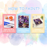 Flower Paint by Numbers Kit for Adults-Paint by Number for Adults Flowers, Floral Painting by Numbers Kit on Canvas for Gift Home Wall Decor(Flower,16x16 inch) HITO