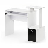 Furinno Econ Multipurpose Home Office Computer Writing Desk, White/Black Furinno