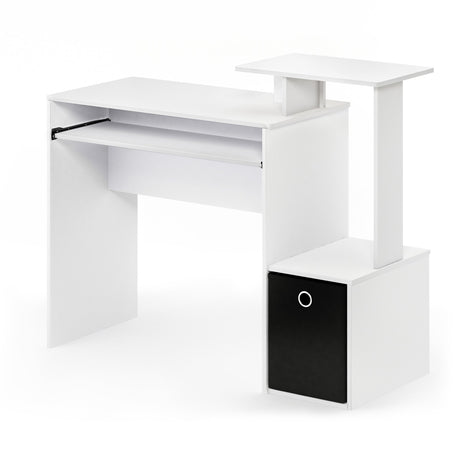 Furinno Econ Multipurpose Home Office Computer Writing Desk, White/Black Furinno