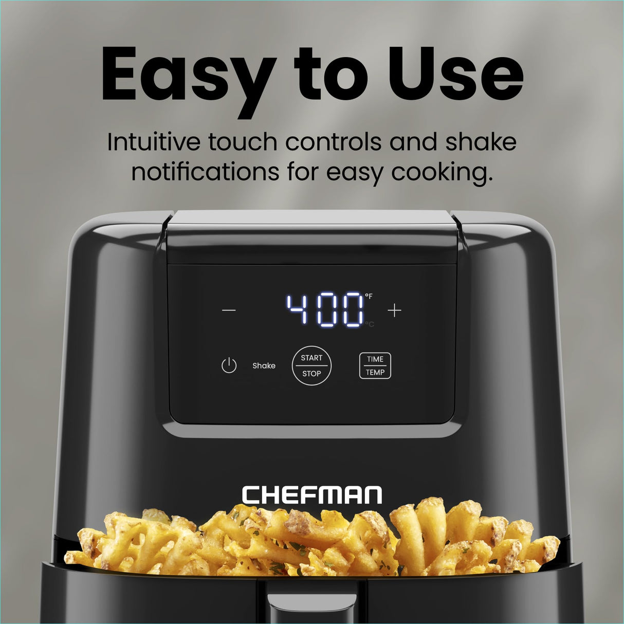 CHEFMAN 2 Qt Mini Air Fryer – Digital Space-Saving Compact Air Fryer with Nonstick and Dishwasher Safe Basket, Quick & Easy Meals in Minutes, Features Digital Timer and Shake Reminder – Black Chefman