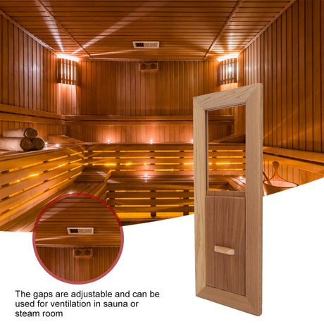 Fdit Cedar Sauna Gable Vent Kit Square Sauna Room Air Vent Grille Wooden Ventilation Louvers Sauna Room Ventilation Louvers Accessory for Sauna Room and Swimming Pool Fdit