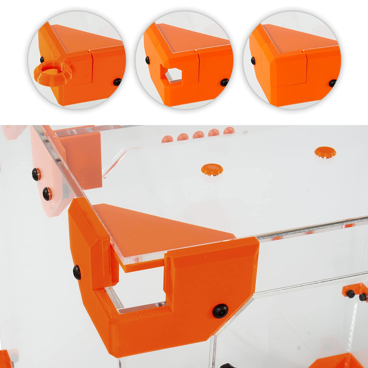 3D SOURCERER Universal 3D Printer Enclosure 5mm Plexiglass Kit [540x540x620mm Inner Volume] | Compatible with PRUSA MK4/MK3/Creality Ender 3/5 Pro | Fits IKEA Lack | Cover for Constant Temperautre 3D SOURCERER