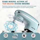 CHeflee Stand Mixer,600W 6+P With 6.5QT Stainless Steel Bowl,Dough Hook, Wire Whip & Beater,for Most Home Cooks,Blue CHeflee