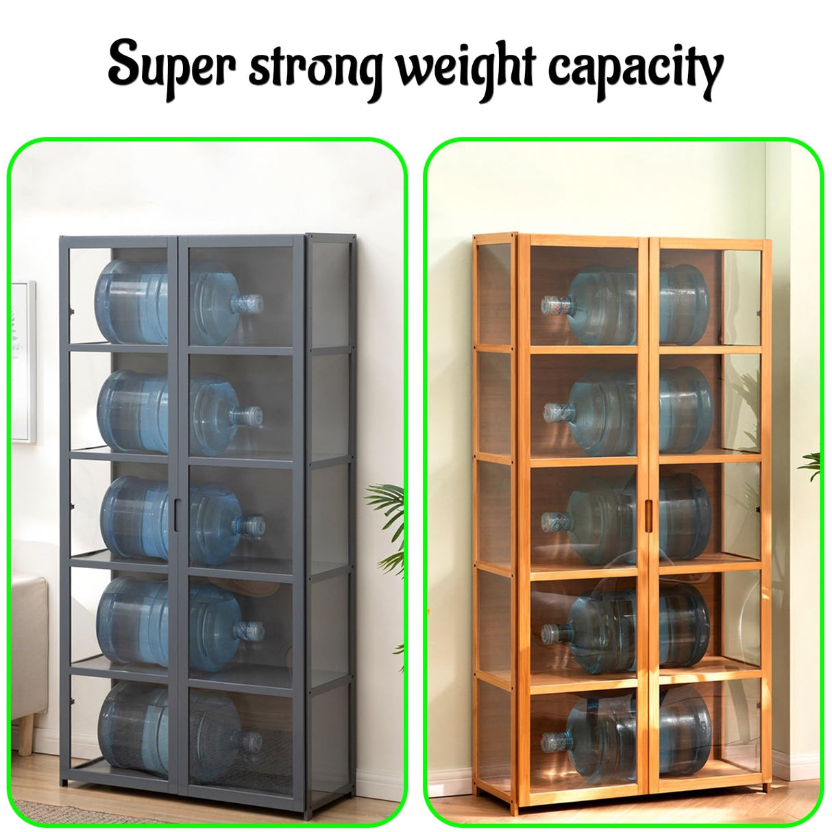 NENAGGE Display Cabinet for Collectibles with Acrylic Doors Curio Cabinet 4 Tier 3 Tier Small Display Case Figures Display Shelves for Toys Storage Cabinet for Bedroom Kitchen,4 Tier_Double Door NENAGGE