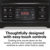 Hamilton Beach 6 Quart 9-in-1 Programmable Slow Cooker with Sear, Browning, Rice, Steam, Sauté, Roast Delay Start & Keep Warm Functions, Nonstick PFAS-Free Dishwasher Safe Crock, Black (33604) Hamilton Beach