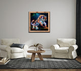 5D Diamond Art Kits for Adults Beginners,Glowing Tiger DIY Full Round Drill Diamond Painting Kits, Animal Paint by Diamonds Dots Gem Art Easy,Home Wall Decor 14X14 Inch Acelii