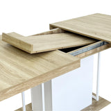 KEIKI Extendable Dining Table for 6-10 People, Dining Room Table for Gatherings, Living Meeting Room KEIKI