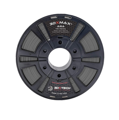 3DXTECH 3DXMax ASA, 1KG (Dark Grey, 1.75mm) 3D Printing Filament 3DX