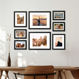 decorUhome 8x10 Picture Frame, Display Pictures 5x7 with Mat or 8x10 without Mat, Black Engineered Wood Photo Frame with Plexiglass for Wall & Tabletop Display, Picture Frames 8x10 Set of 1 decorUhome
