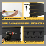 RORA Slat Wall Paneling Garage Slat Wall Storage Systems 4x8 ft Slatwall Black Heavy Duty Satwall for Tool Organization ,Pvc SlatWall Panels,Fits for Storage and Display RORA