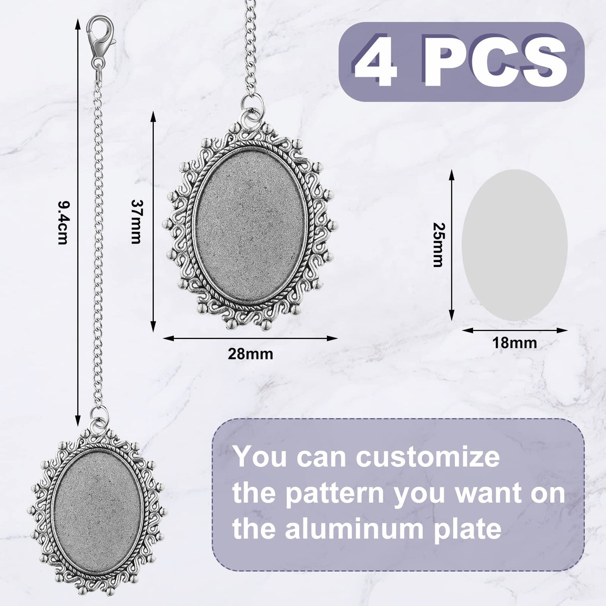 Sureio Graduation Cap Photo Charm Oval Graduation Cap Decorations Sublimation Tassels Graduation Photo Charm for Cap and Gown Ceremony Picture Decorations(4 Pieces) Sureio