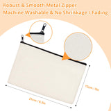 HTVRONT Blank Canvas Makeup Bags 20 Pack, Sublimation Blanks Cosmetic Bags, DIY Heat Transfer Canvas Pen Case Pencil Bags, Beige Multi-Purpose Travel Toiletry Zipper Bags (20pcs 8.3 × 5 Inch) HTVRONT