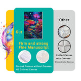 obterie 4 Pack Framed Paint by Numbers Kit for Adults Beginner Canvas Painting by Numbers for Adults Mushroom Easy Adult Paint by Number Kits with Frame Forest Watercolor Painting by Number 8x12 Inch obterie