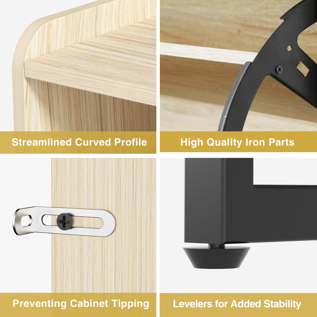 FiveWillowise Shoe Storage Cabinet, Rattan Shoe Cabinet with 2 Flip Drawers & Sensor Light for Entryway, Narrow Free Standing Shoe Racks for Entryway, Hallway, Home, Beige FiveWillowise