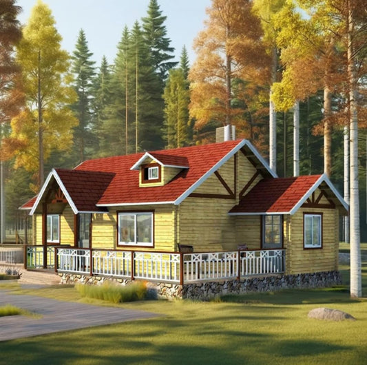 Prefabricated Wooden Cottage kit Log Home for Villas, Office, Home, Hotel