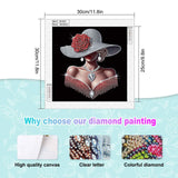 Elegant Woman Diamond Art Kits for Adults – 5D Special Shape Diamond Painting Kit for Beginners – DIY Rhinestone Diamond Art Painting for Home Wall Decor Gift – 11.8 x 11.8 inch antor