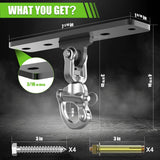 Eapele Punching Bag Hanger, Heavy Bag Ceiling Mount Holder for Hanging, 360° Swivel Boxing Bag Hanger for MMA Training, Muay Thai Bags, Heavy Duty Hook for Aerial Yoga, Porch Swings, Hammock Chairs Eapele