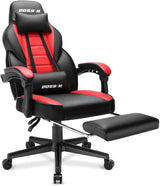BOSSIN Gaming Chair with Footrest and Massage 400lb Weight Capacity, Big and Tall Gaming Chair for Adults, Ergonomic Heavy Duty Gaming Chair with Large Size Seat and High Back BOSSIN