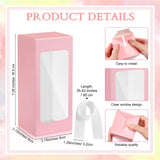 Fulmoon 12 Sets Sublimation Glass Gift Boxes Christmas Thank You Glass Cup Boxes with Ribbon Gift Wrap Boxes for Thanksgiving Christmas Shipping Blanks Sublimation Gift Wrapping(Pink) Fulmoon