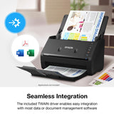 Epson Workforce ES-400 II Color Duplex Desktop Document Scanner for PC and Mac, with Auto Document Feeder (ADF) and Image Adjustment Tools, ES-400 II Epson