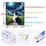 Lovepefe Starry Night Paint by Numbers Kit for Adults Beginner Cat Oil Painting Kit Adult Paint by Number Kits on Canvas DIY Painting for Beginners Art by Numbers for Gifts Home Wall Decor 16x20 Inch Lovepefe
