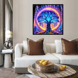 Ekuxom Tree of Life Diamond Art Kits for Adults, 5D Diamond Painting Kits for Adults Beginners, DIY Round Drill Diamonds Gem Art for Crafts Home Wall Decor 14x14inch Ekuxom