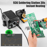 Upgraded Soldering Station Kit - Fast Heating with ESD Safe Design, 5 Replaceable Soldering Iron Tips & 63.5oz Sturdy Construction - for Electronics Repair, DIY & Home Welding Siziviki