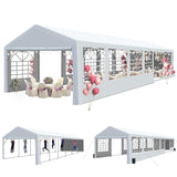 GARTOO 20' x 40' Heavy Duty Party Tent - Outdoor Wedding Gazebo Event Shelter Canopy with Removable Sidewall & 4 Sand Bags for Outdoor Event, Wedding, Birthday Party GARTOO