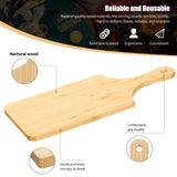 12 Pcs Bulk Cutting Board Bamboo Wood Acacia Wood Walnut Chopping Board with Handle Laser Engraving Kitchen Serving Board Charcuterie Board for Thanksgiving Housewarming Gift, 11'' x 5'' Zubebe