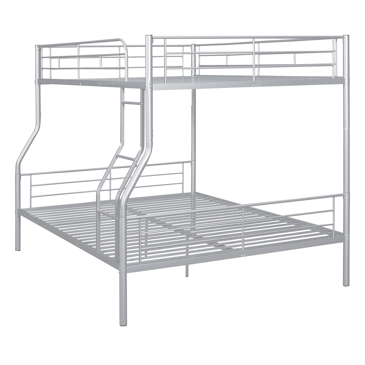 Harper & Bright Designs Full XL Over Queen Bunk Beds for Adults, Heavy-Duty Metal Bunk Bed Full XL Over Queen Size for Boys Girls Teens Bedroom Dormitory,Can be Divided into Two Beds, Silver Harper & Bright Designs