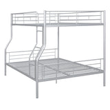 Harper & Bright Designs Full XL Over Queen Bunk Beds for Adults, Heavy-Duty Metal Bunk Bed Full XL Over Queen Size for Boys Girls Teens Bedroom Dormitory,Can be Divided into Two Beds, Silver Harper & Bright Designs
